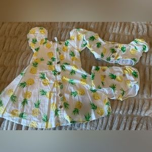 Janie and Jack Pineapple Dress and 2 piece swim suit